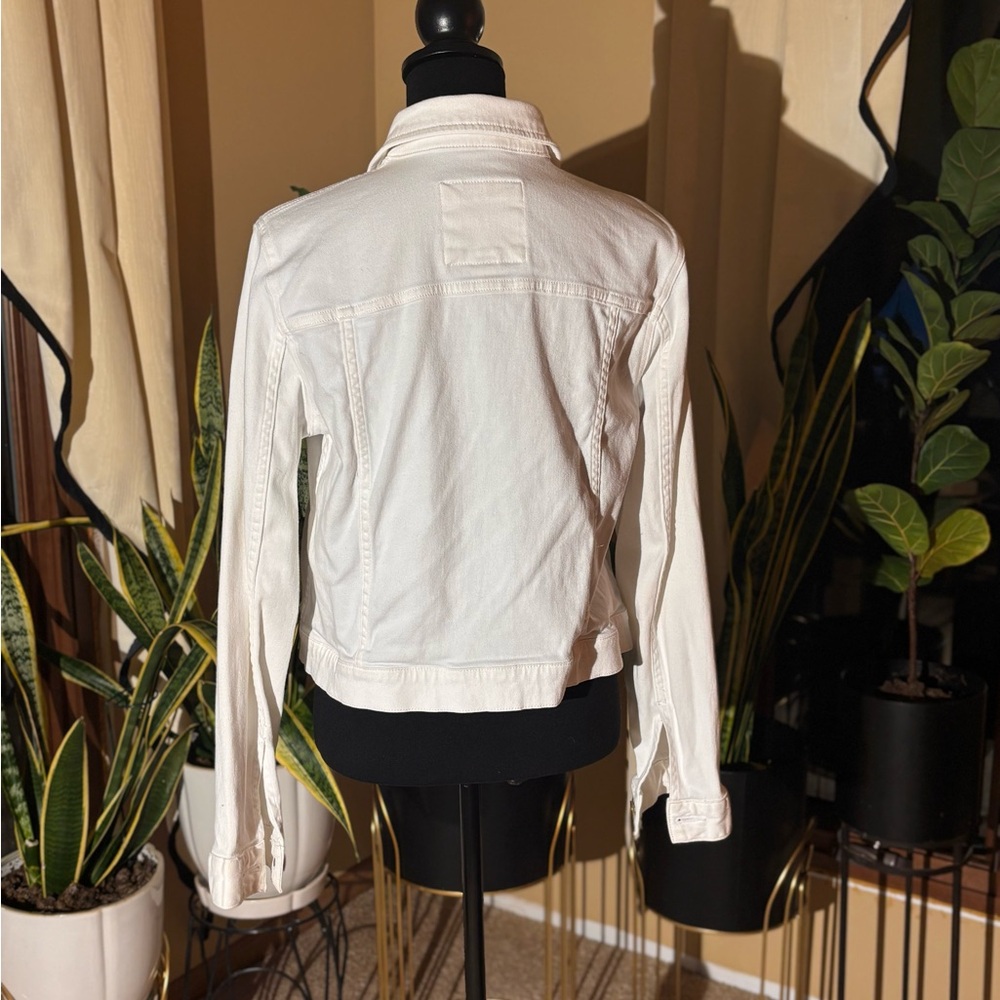 [Michael Kors] White Denim Cropped Jacket - Picture 4 of 4